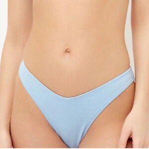 Frankie's Bikinis Metallic Textured Cheeky Bikini Bottom 21452